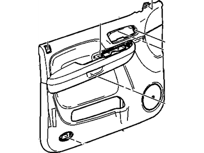 GM 25780113 Panel Assembly, Front Side Door Trim *Ebony