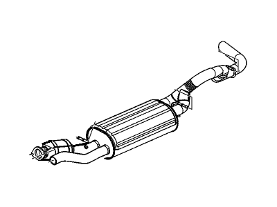 GM 15092796 Exhaust Muffler Assembly (W/ Exhaust & T/Pipe & 3W