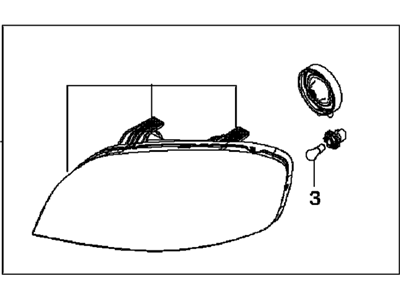 GM 96650756 Capsule/Headlamp/Fog Lamp Headlamp