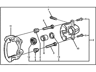 Pontiac GTO Brake Caliper Repair Kit - 92147151