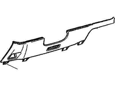 GM 22938738 Bolster Assembly, Instrument Panel Knee *Titanium