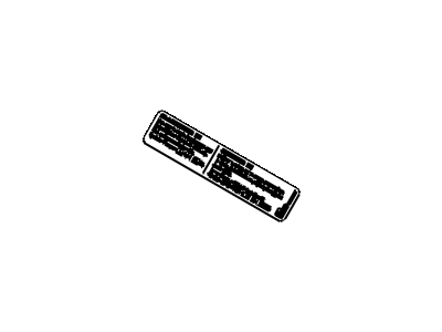 GM 20988811 Label, A/C Refrigerant Charging