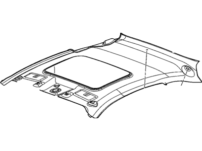 GM 25847376 Panel Assembly, Headlining Trim *Light Opel Gray