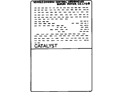 GM 30010128 Label,Vehicle Emission Control Information