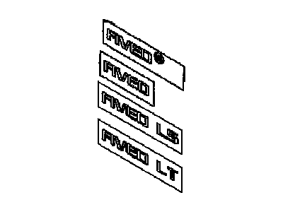 GM 96462533 Plate,Rear Compartment Lid Name