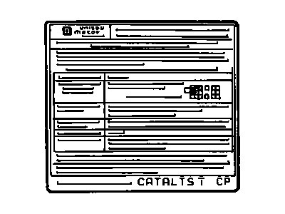 GM 94851309 Label, Emissions, Vehicle Systems, Cautionary And Informative Communications