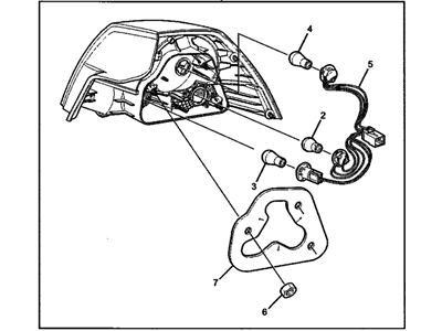 GM 92202359 Lamp,Tail