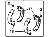 Pontiac Vibe Brake Shoe - 88972098 Shoe Kit,Rear Brake