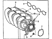 Pontiac Vibe Intake Manifold - 88969023 Manifold,Intake