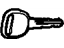 GM 12450409 Key Assembly, Door Lock & Ignition Lock Valet (Uncoded)