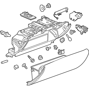 GM 23134903 Compartment Assembly, Instrument Panel *Black