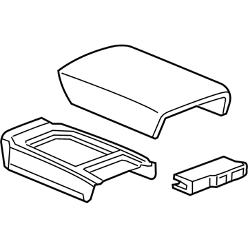 GM 22905366 Armrest Assembly, Front Floor Console *Titanium