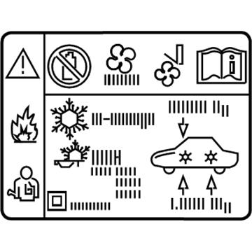 GM 84299624 Label, A/C Refrigerant & Fan Blade Warning