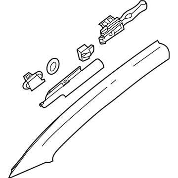 GM 39033173 Molding Assembly, Windshield Garnish *Titanium