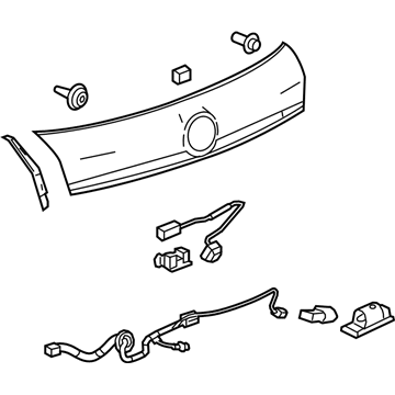 GM 95368143 Applique Assembly, Rear Closure Center W/License Plate Lamp *Service Primer