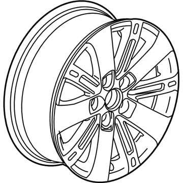 GM 22863506 Wheel Rim, 18X7.0J Aluminum 46Mm Outside 120X5X14Mm B*Bright Chrom