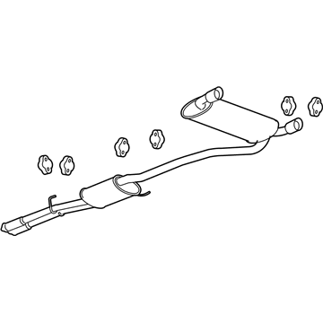 GM 25891666 Exhaust Muffler (W/Tail Pipe)