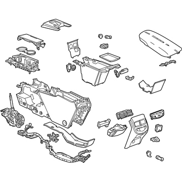 GM 22978481 Console Assembly, Front Floor *Shale