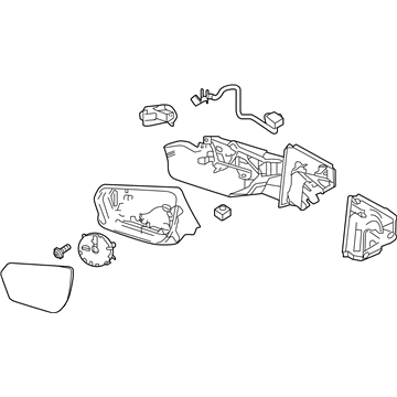 GM 84626244 Mirror Assembly, O/S Rr View (W/O Cvr)