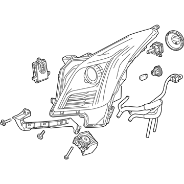 GM 84450396 Front Headlight Assembly