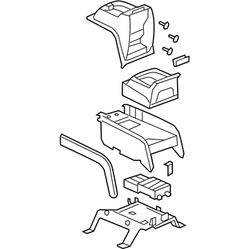 GM 22889141 Compartment Assembly, Front Floor <See Guide/Bfo> *Cashmere