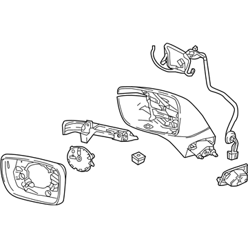 GM 84908919 Mirror Assembly, O/S Rr View *Serv Primer