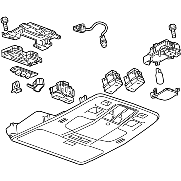 GM 23475710 Console Assembly, Roof *Titanium