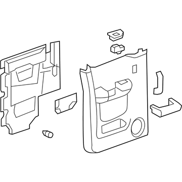 GM 20809043 Panel Assembly, Rear Side Door Lower Trim *Dark Titanium