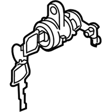 GM 19316185 Cylinder Asm,Front Side Door Lock (W/ Key)<See Guide/Conta