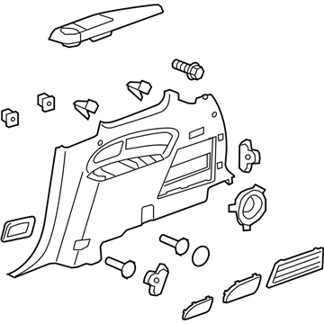 GM 23389737 Panel Assembly, Quarter Lower Rear Trim *Ebony