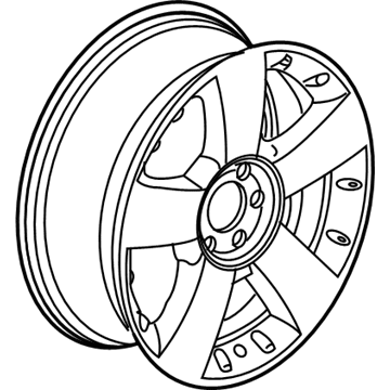 GM 9598456 Wheel Rim, 19X7.5 50Mm Outside 132X6Xm14 Bellcrank *Light Argent