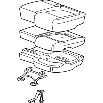 GM 95165245 Cushion Assembly, Rear Seat (Lh Proc) *Brownstone