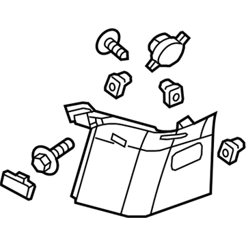 GM 23448188 Molding Assembly, Body Rear Corner Upper Garnish *Shale