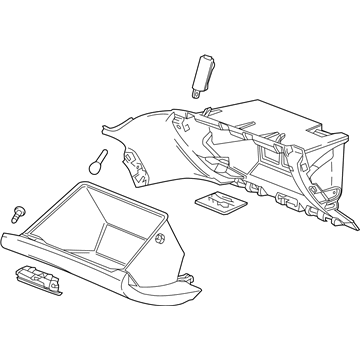 GM 84128545 Compartment Assembly, Instrument Panel *Shale