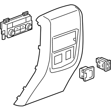 GM 84299272 Panel Assembly, Front Floor Console Rear Trim *Black