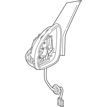 GM 39008890 Mirror Assembly, Outside Rear View *Black R