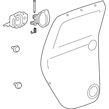 GM 25853891 Trim Assembly, Rear Side Door *Gray L