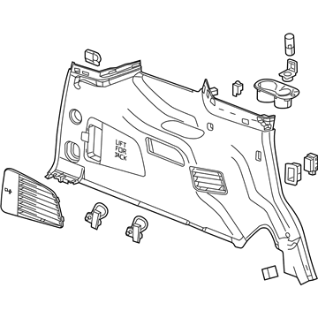 GM 23448124 Panel Assembly, Quarter Lower Rear Trim *Cocoa