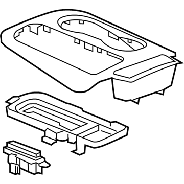 GM 84636182 Plate Assembly, F/Flr Cnsl Tr *Pitch Dark Nt