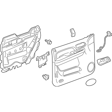 GM 22818497 Panel Assembly, Front Side Door Trim *Light Ttnum