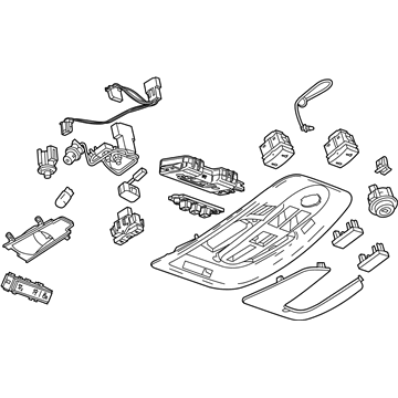 GM 84080114 Console Assembly, Roof *Titanium