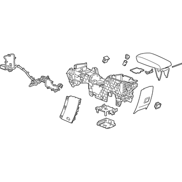 GM 23175715 Console Assembly, Front Floor *Titanium