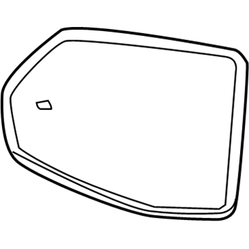 GM 23141269 Glass,Outside Rear View Mirror (W/Backing Plate)