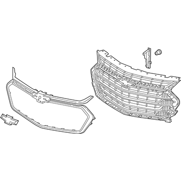 GM 84344484 Grille Assembly, Front *Bright Chrome