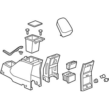 GM 20832903 Compartment,Front Floor Rear Console (W/ Armrest)