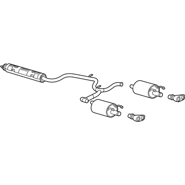 GM 15894107 Exhaust Muffler Assembly (W/ Exhaust Pipe & Tail Pipe)