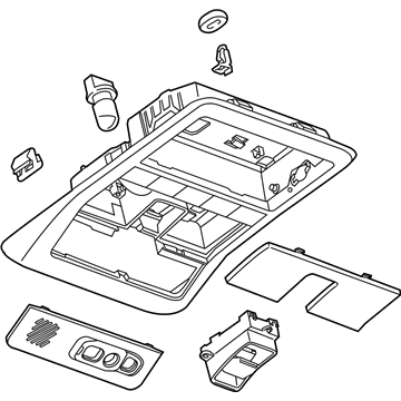 GM 22966693 Console Assembly, Roof *Titanium