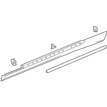 GM 22832603 Molding Kit, Rocker Panel *Service Primer