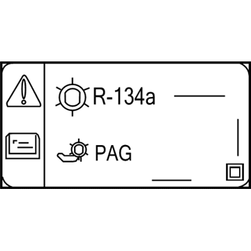 GM 84402976 Label, A/C Refrig Chrg