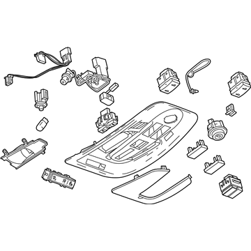 GM 23449611 Console Assembly, Roof *Titanium